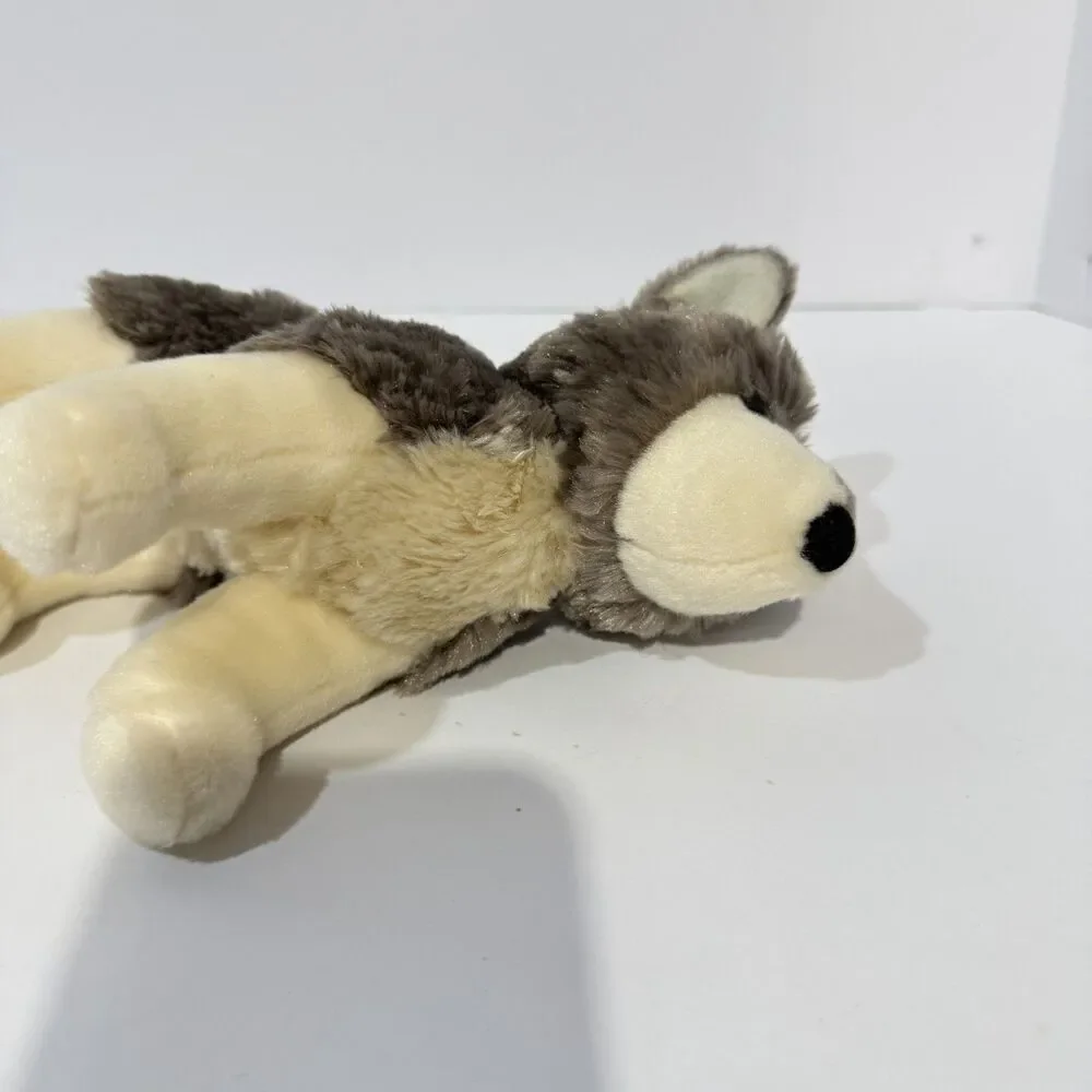 Douglas Cuddle Toys Gray Ivory Wolf Dancer Plush Amber Eyes 8